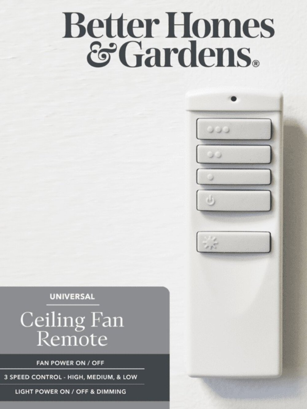 Better Homes & Gardens Universal Handheld Ceiling Fan Remote-NWT
